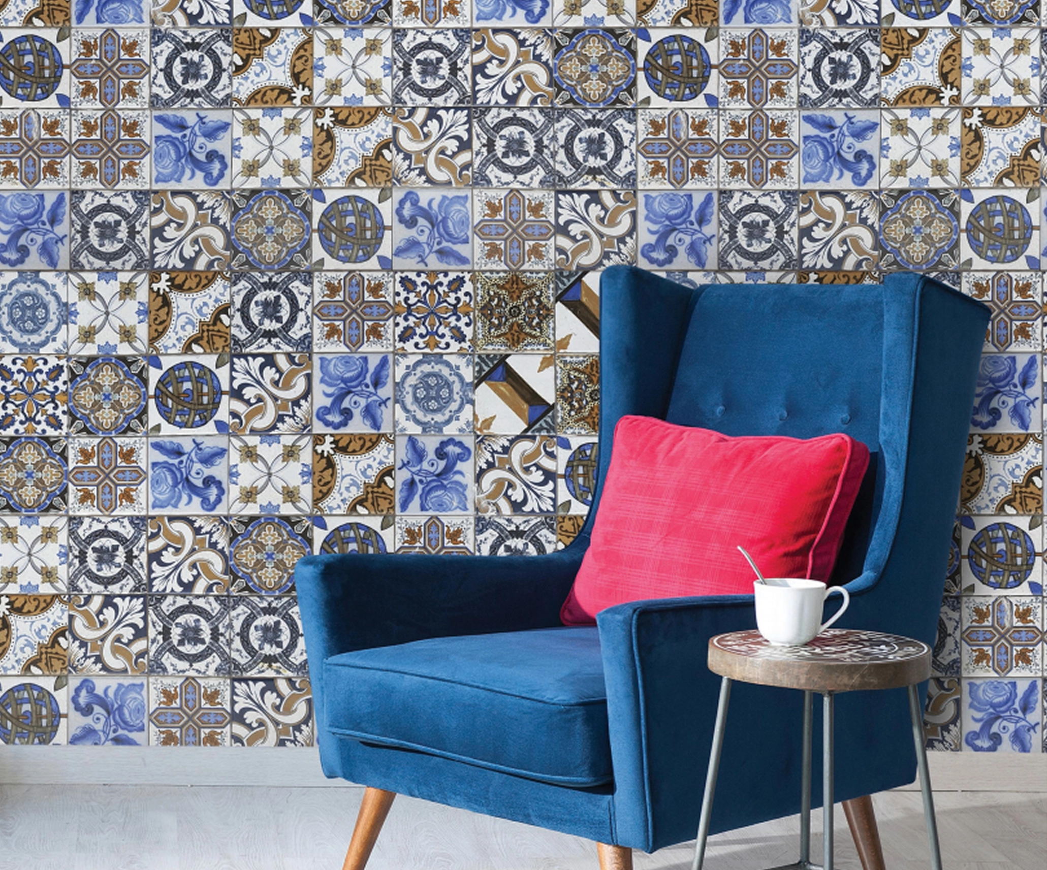 Azulejo Essence interior design from PEBBLD Maximalist Collection