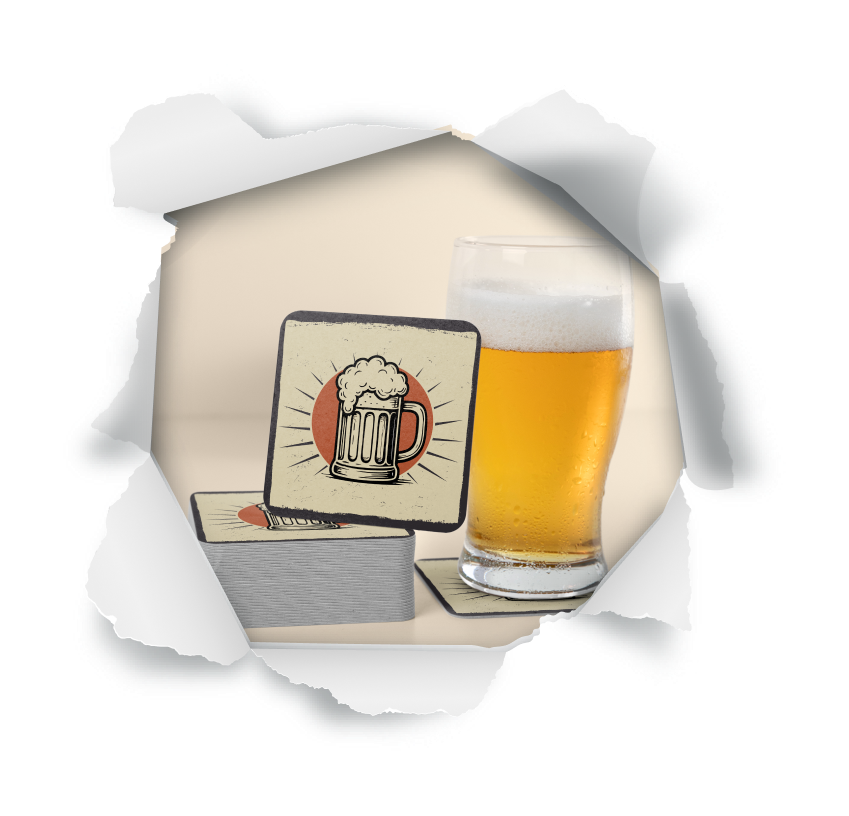 PEBBLD-inspired beer and bottle art for bars and restaurants