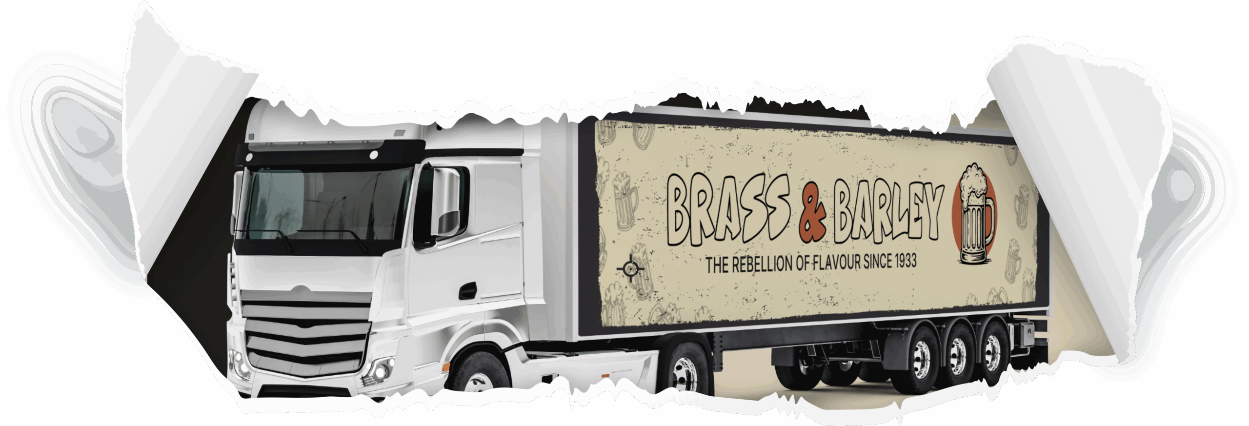 Brass & Barley beer and bottle truck ready for delivery