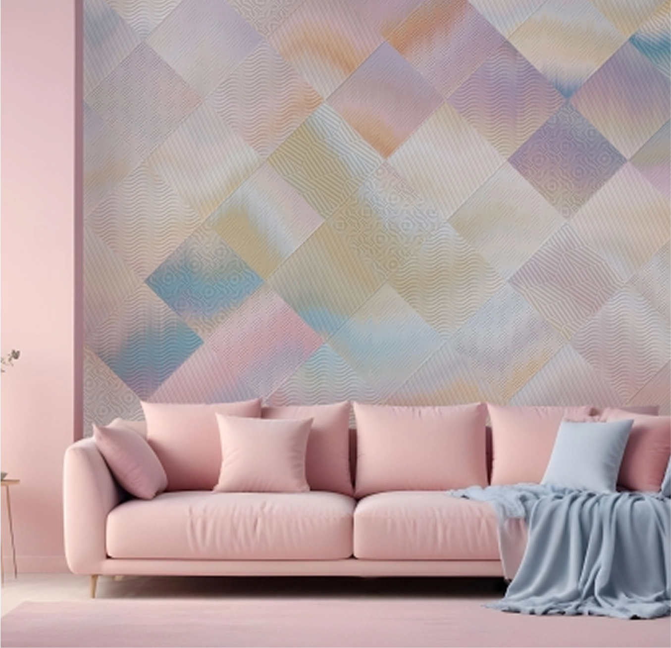 Pastel Mirage interior design from PEBBLD Abstract Collection