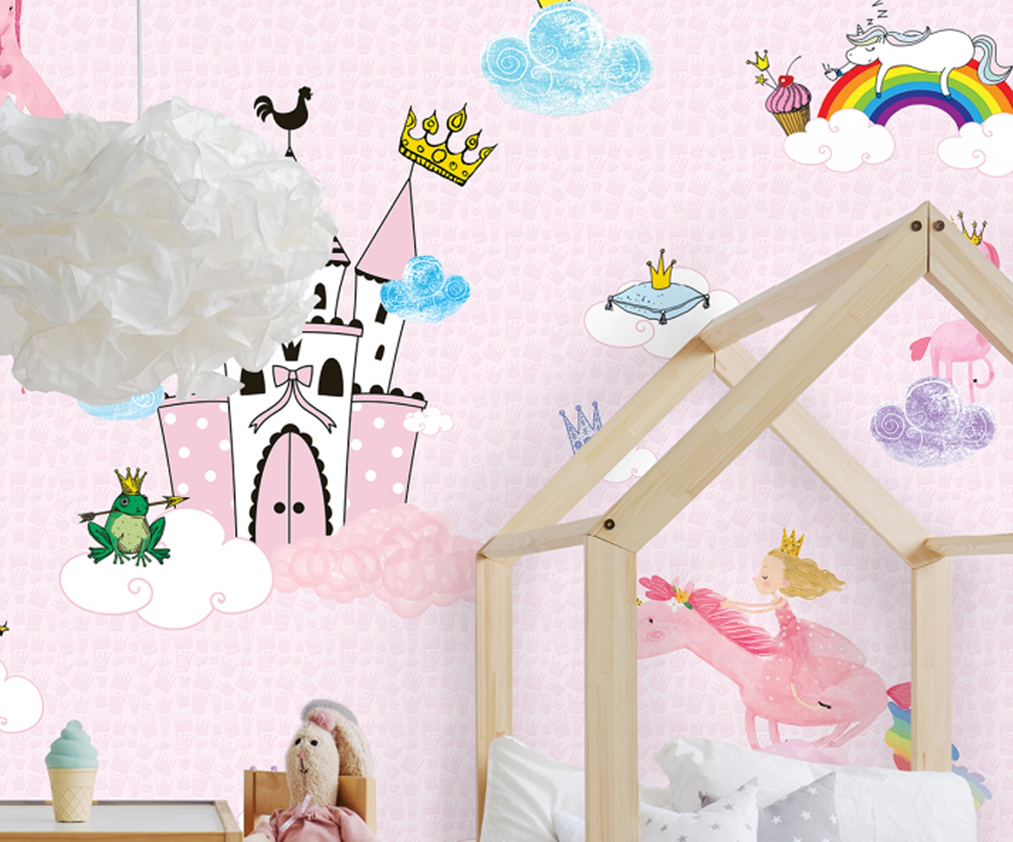 Pink Hour wallpaper from PEBBLD Little Worlds Collection