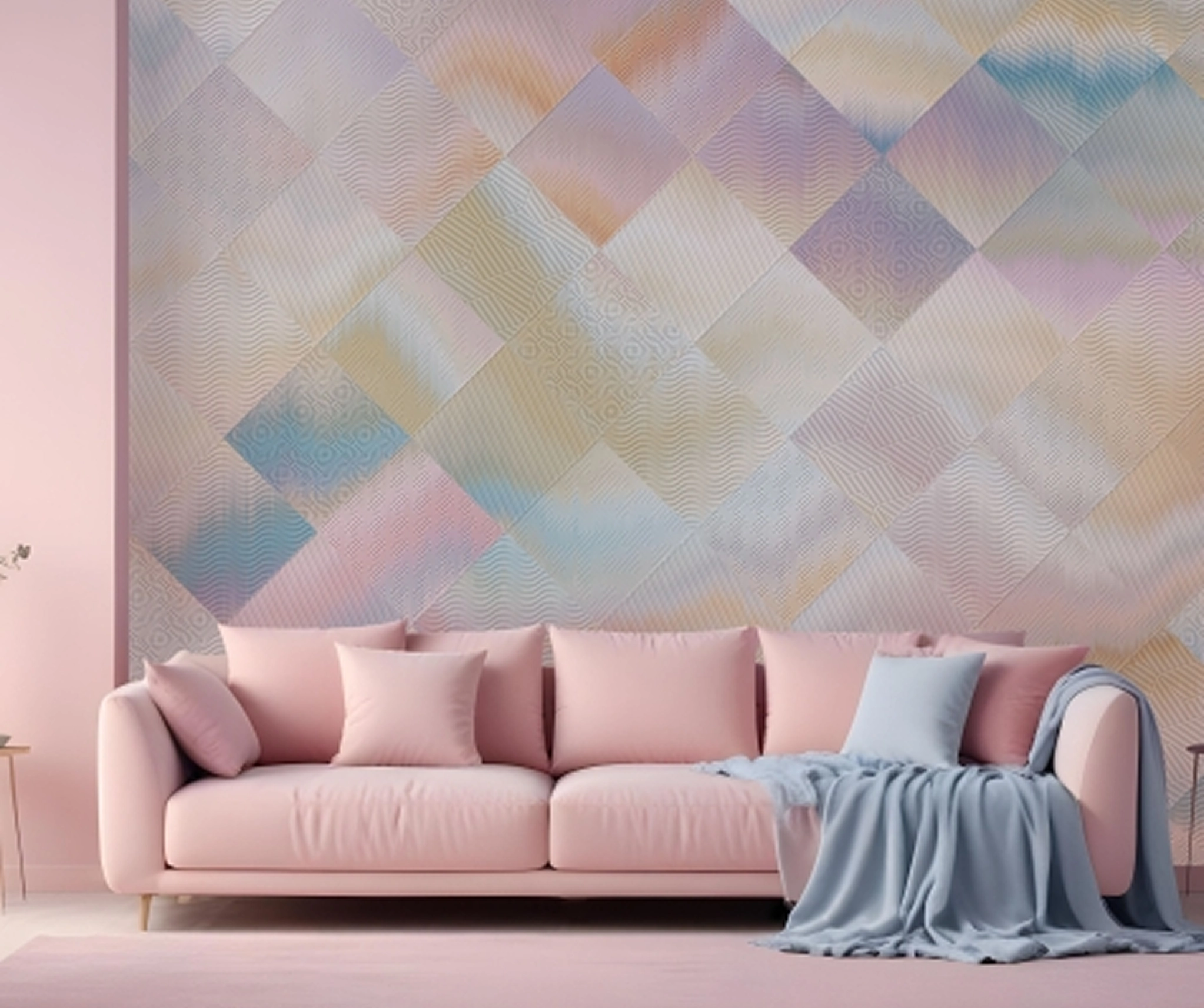 Pastel Mirage interior design from PEBBLD Abstract Collection