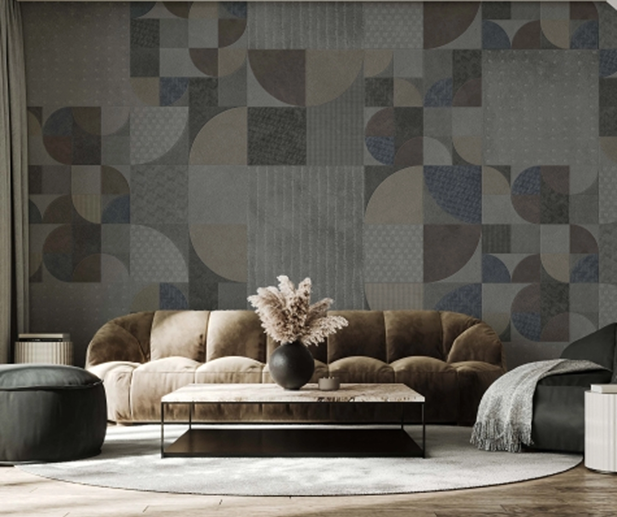 Shapes of Silence interior design from PEBBLD Abstract Collection