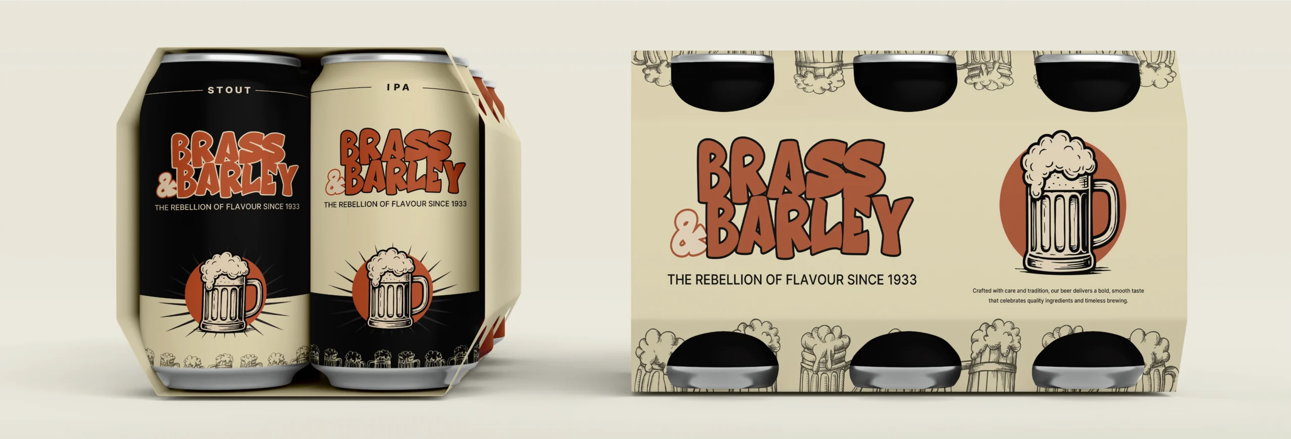 Brass & Barley: PEBBLD-inspired beer and bottle art for bars and restaurants