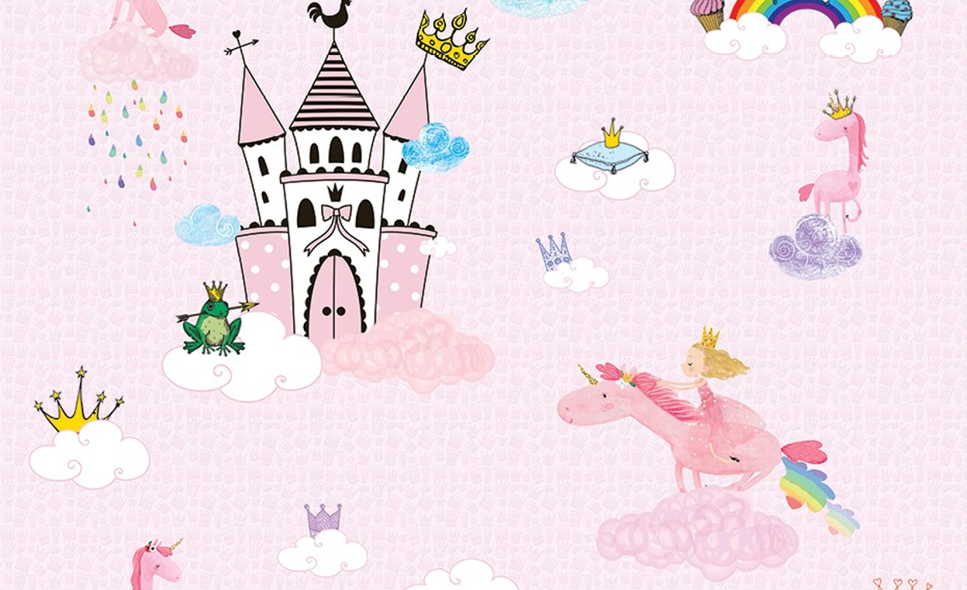 Pink Hour wallpaper from PEBBLD Little Worlds Collection