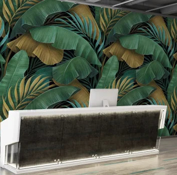 Lush tropical interior wall styling Hotel with PEBBLD
